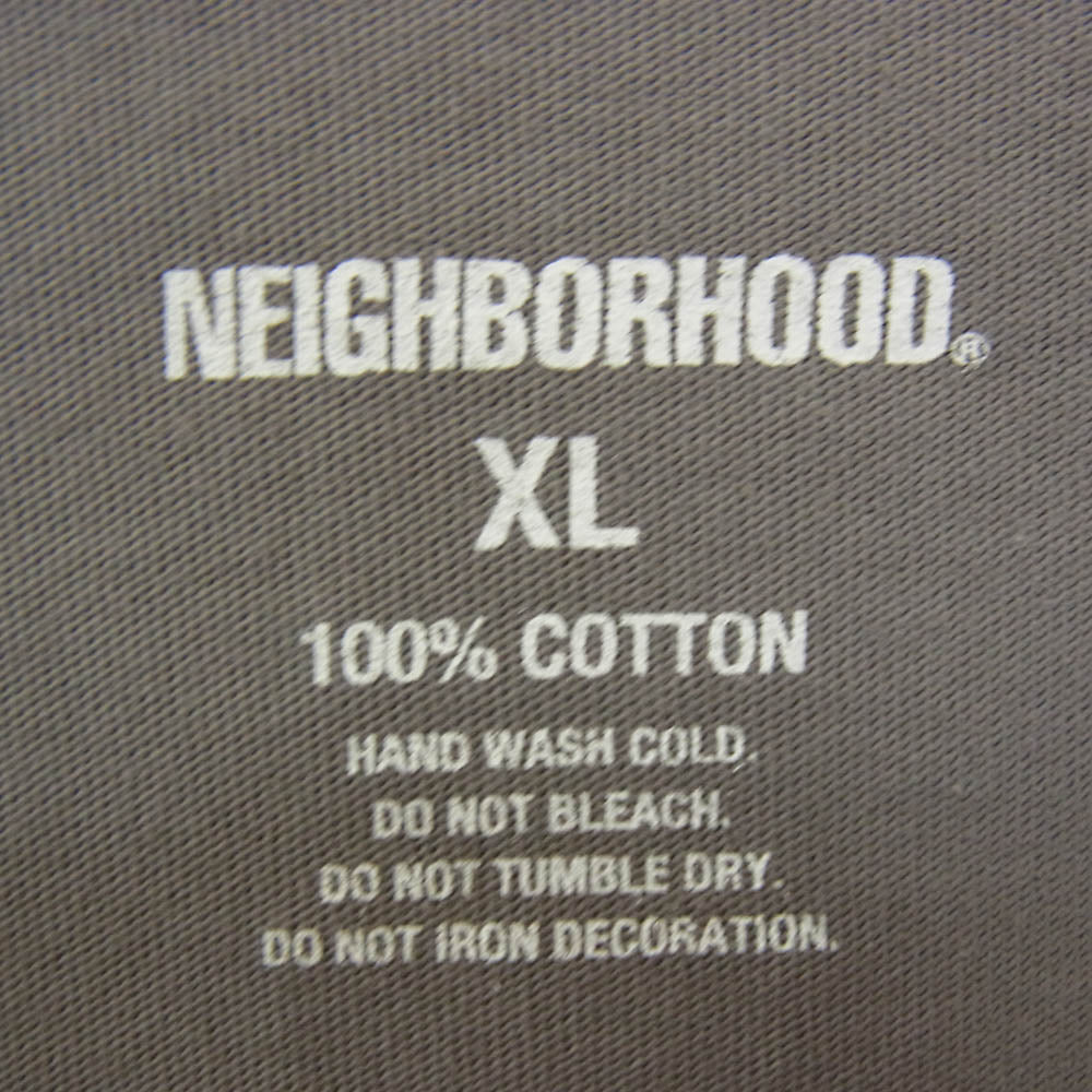 NEIGHBORHOOD ネイバーフッド 22SS NH-20 / C-TEE . SS ロゴ プリント 半袖 Tシャツ グレー系 XL【中古】