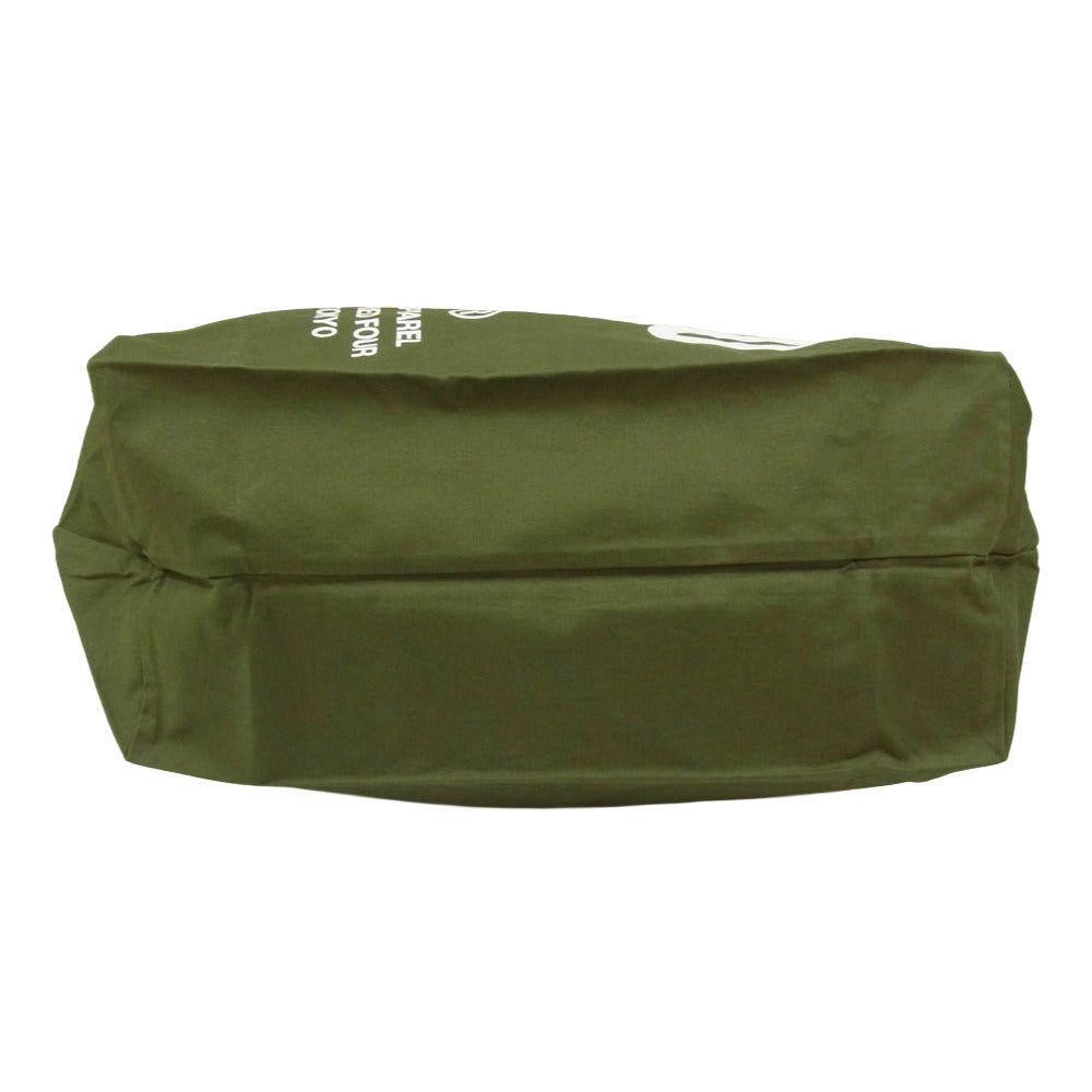 NEIGHBORHOOD ネイバーフッド 22SS 221GONH-CG01 ID . TOTE / C-LUGGAGE ロゴプリント コットントート バッグ エコバッグ OLIVE DRAB【新古品】【未使用】【中古】