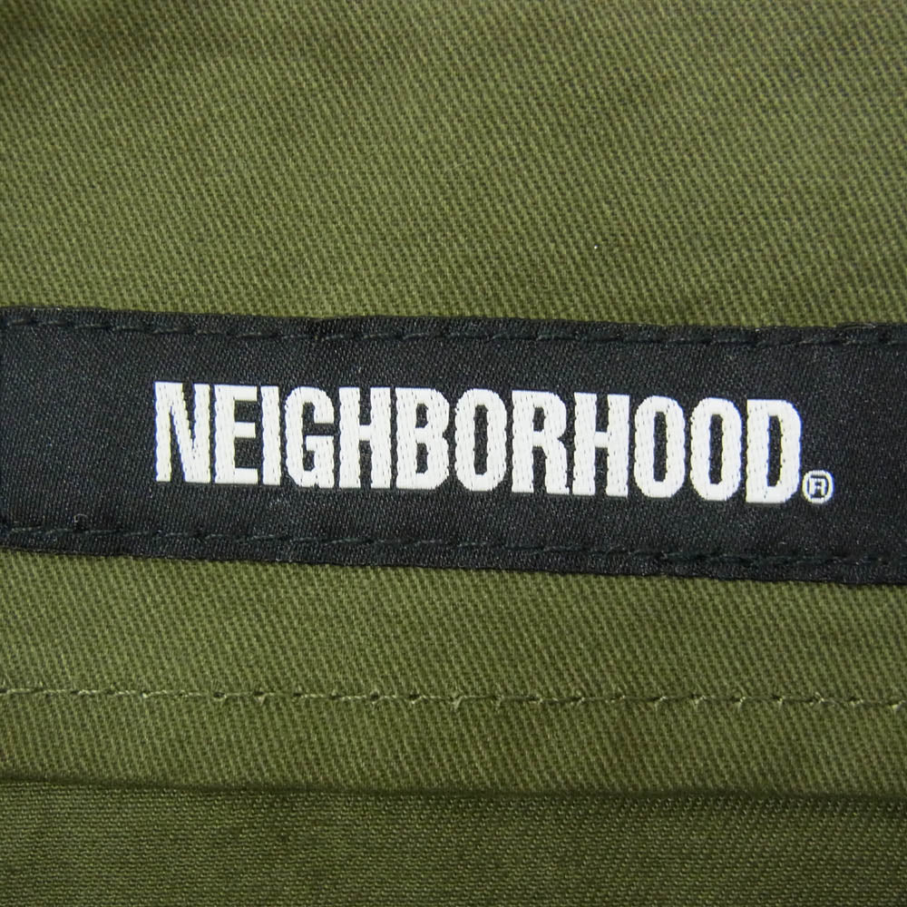 NEIGHBORHOOD ネイバーフッド 22SS 221GONH-CG01 ID . TOTE / C-LUGGAGE ロゴプリント コットントート バッグ エコバッグ OLIVE DRAB【新古品】【未使用】【中古】