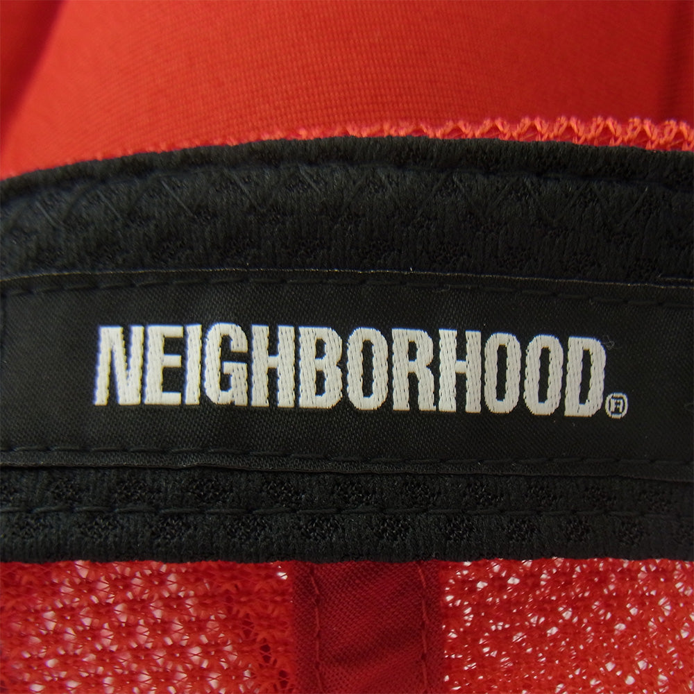 NEIGHBORHOOD ネイバーフッド 25AW 252YGNH-HT04 MESH CAP ラバー ロゴ プリント メッシュ キャップ レッド系【新古品】【未使用】【中古】