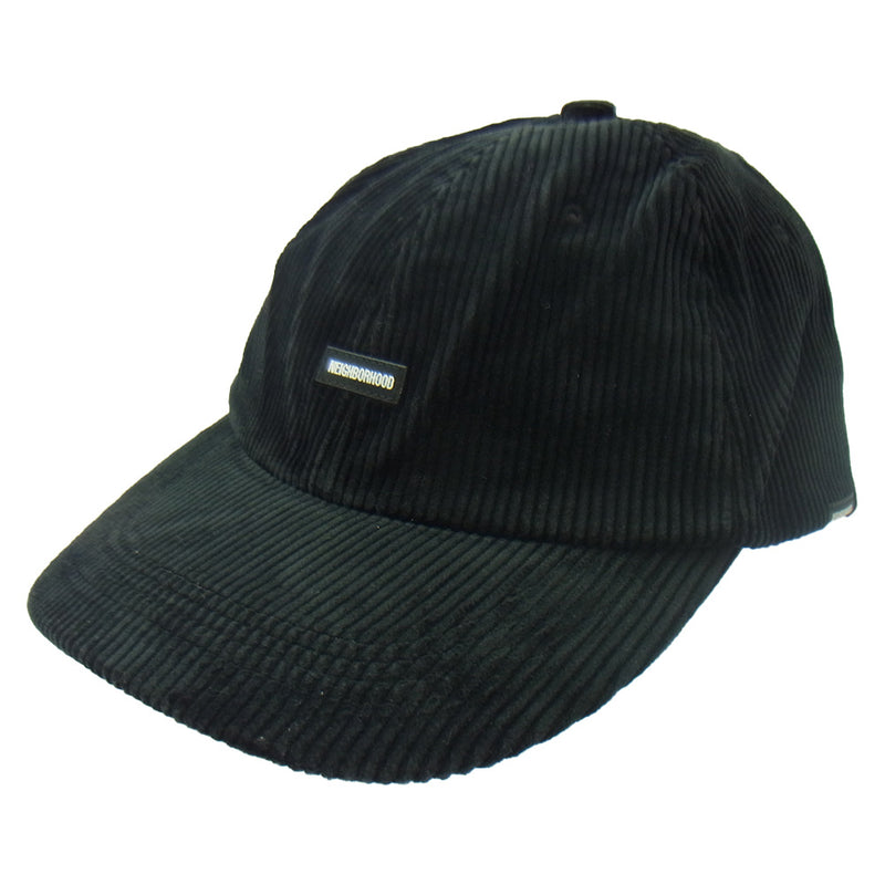 NEIGHBORHOOD ネイバーフッド 22AW 222YGNH-HT06 CORD DAD CAP コーデュロイ スモール ボックスロゴ キャップ ブラック系【新古品】【未使用】【中古】