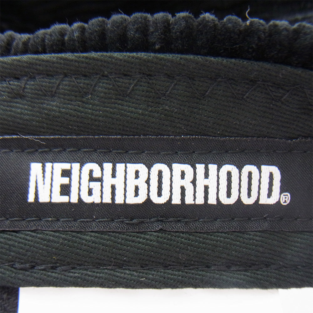 NEIGHBORHOOD ネイバーフッド 22AW 222YGNH-HT06 CORD DAD CAP コーデュロイ スモール ボックスロゴ キャップ ブラック系【新古品】【未使用】【中古】