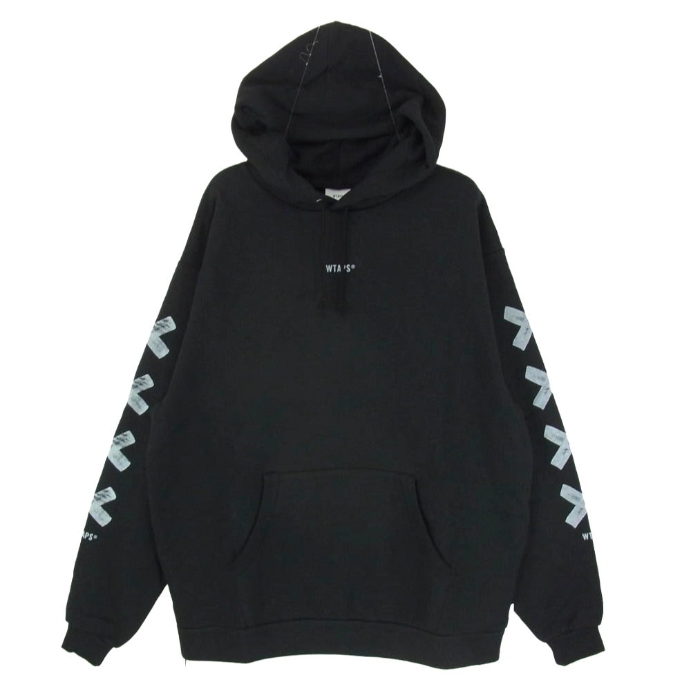 WTAPS ダブルタップス 20AW 202ATDT-HP01S SCREEN SWEAT HOODIE スクリーン ロゴ プリント スウェット フーディ プルオーバー スウェット パーカー ブラック系 XL【美品】【中古】