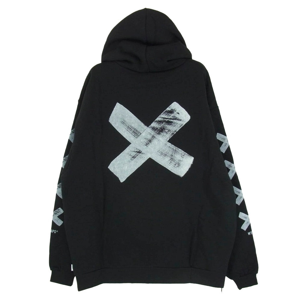 WTAPS ダブルタップス 20AW 202ATDT-HP01S SCREEN SWEAT HOODIE スクリーン ロゴ プリント スウェット フーディ プルオーバー スウェット パーカー ブラック系 XL【美品】【中古】