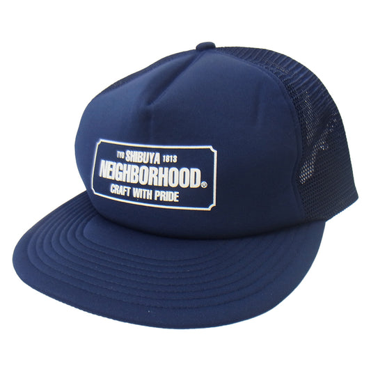 NEIGHBORHOOD ネイバーフッド 23SS 231YGNH-HT01S NH SHIBUYA MESH CAP 渋谷店 オープン記念 メッシュ キャップ ネイビー系【新古品】【未使用】【中古】