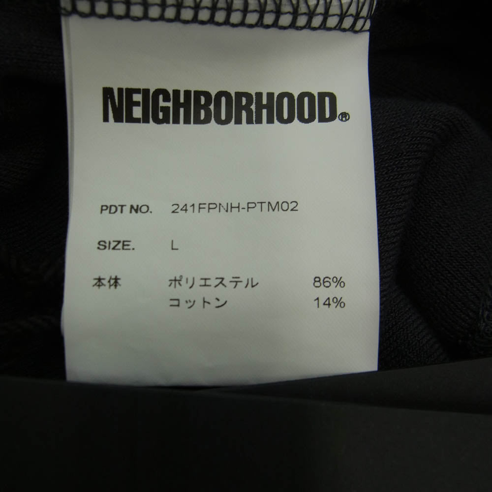 NEIGHBORHOOD ネイバーフッド 241FPNH-PTM02 PILE SHORT PANTS ロゴ 刺繍 パイル ショーツ ショート パンツ ブラック系 L【美品】【中古】