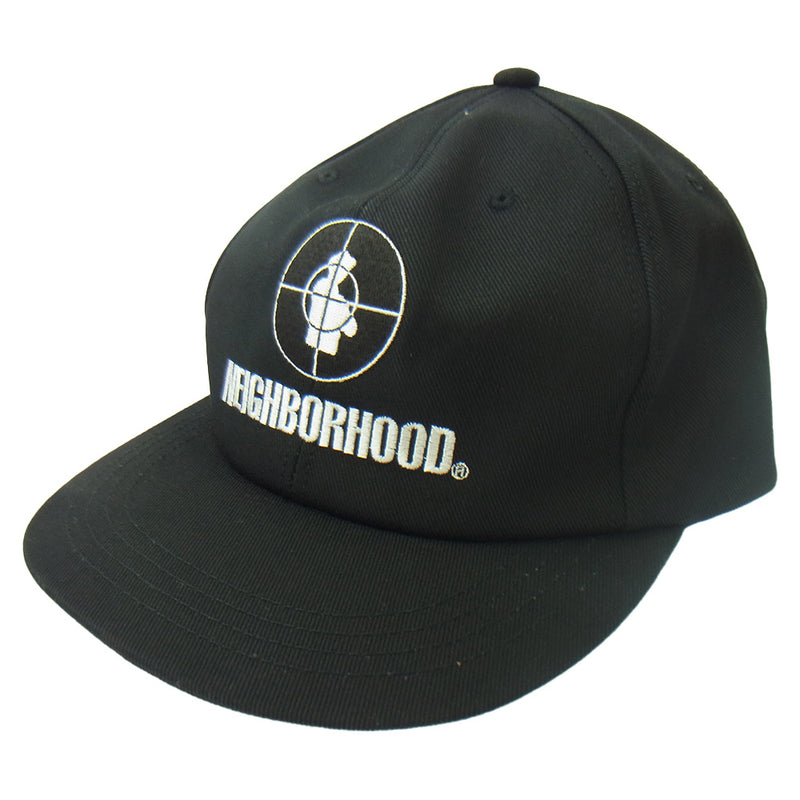 NEIGHBORHOOD ネイバーフッド 23AW 232YGNH-HT02S × PUBLIC ENEMY BASEBALL CAP パブリック エネミー ロゴ刺繍 コットン キャップ ブラック系【新古品】【未使用】【中古】