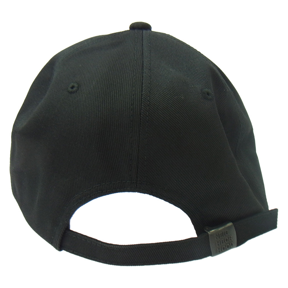 NEIGHBORHOOD ネイバーフッド 23AW 232YGNH-HT02S × PUBLIC ENEMY BASEBALL CAP パブリック エネミー ロゴ刺繍 コットン キャップ ブラック系【新古品】【未使用】【中古】