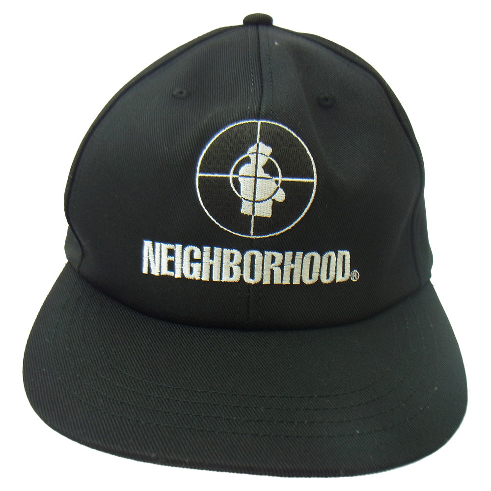 NEIGHBORHOOD ネイバーフッド 23AW 232YGNH-HT02S × PUBLIC ENEMY BASEBALL CAP パブリック エネミー ロゴ刺繍 コットン キャップ ブラック系【新古品】【未使用】【中古】
