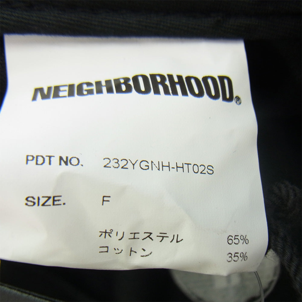 NEIGHBORHOOD ネイバーフッド 23AW 232YGNH-HT02S × PUBLIC ENEMY BASEBALL CAP パブリック エネミー ロゴ刺繍 コットン キャップ ブラック系【新古品】【未使用】【中古】