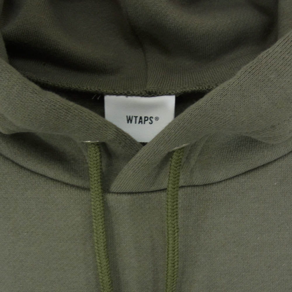 WTAPS ダブルタップス 20AW 202ATDT-HP03S OG HOODED フーディ プルオーバー ロゴ プリント スウェット パーカー オリーブドラブ XL【極上美品】【中古】