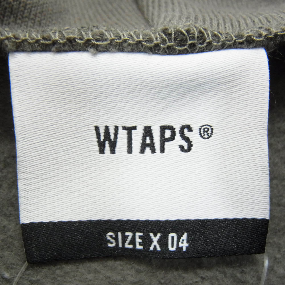 WTAPS ダブルタップス 20AW 202ATDT-HP03S OG HOODED フーディ プルオーバー ロゴ プリント スウェット パーカー オリーブドラブ XL【極上美品】【中古】
