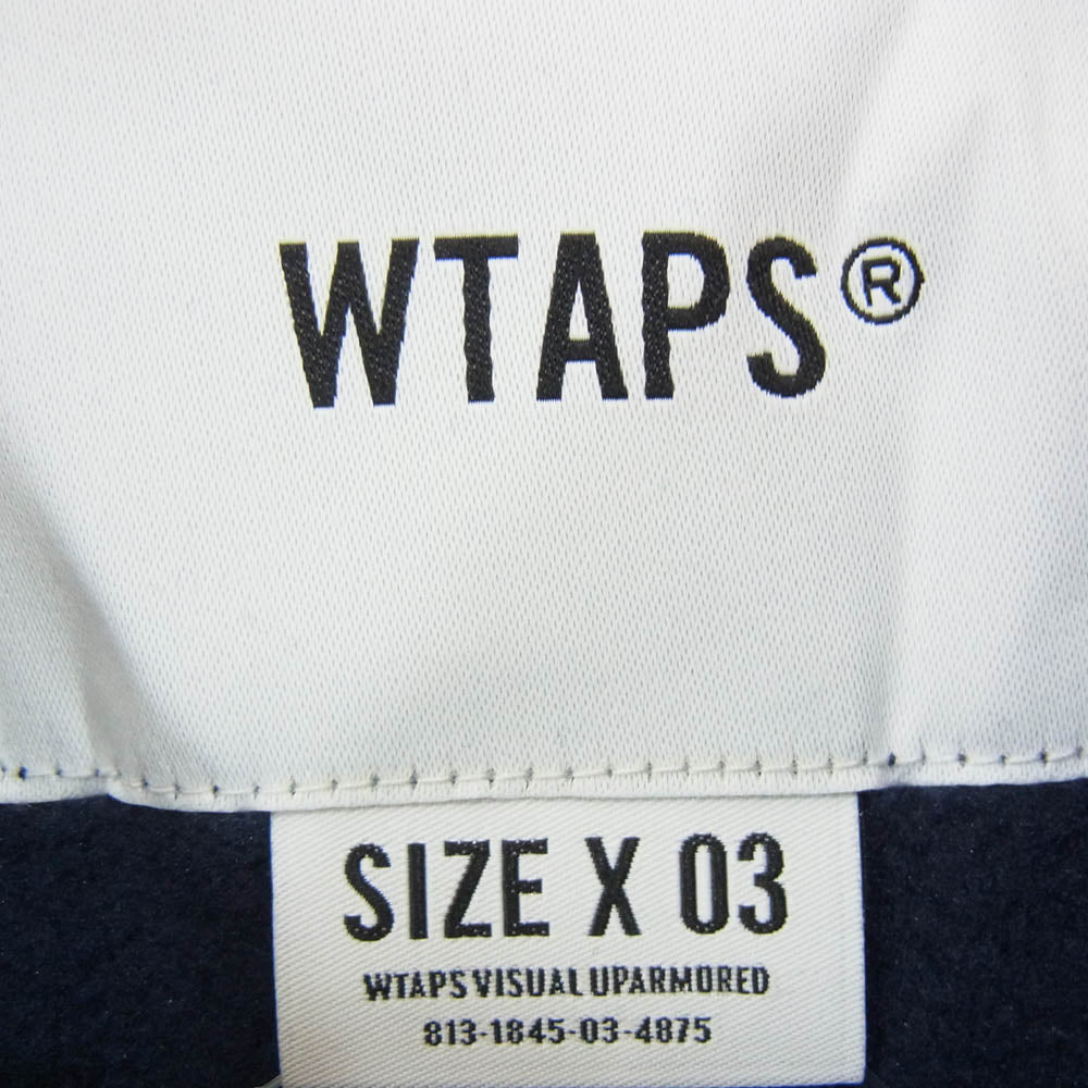 WTAPS ダブルタップス 20AW 202ATDT-CSM33 CRUCIBLE / CREW NECK / FLEECE URBAN TERRITORY ロゴ刺繍 クルーネック フリース スウェットシャツ ネイビー系 L【美品】【中古】