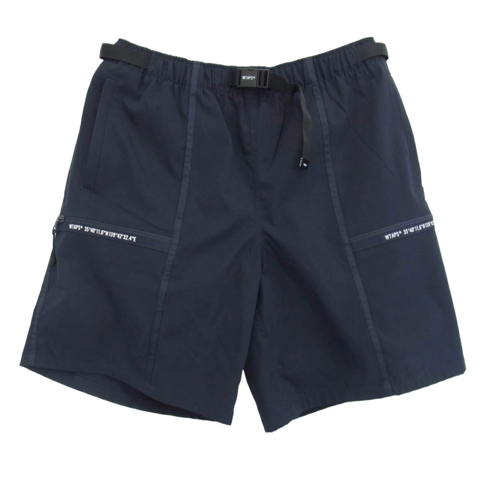 WTAPS ダブルタップス 22SS 231BRDT-PTM09 POLY TWILL SHORTS ポリツィル ナイロン ショート パンツ ブラック系 2【美品】【中古】