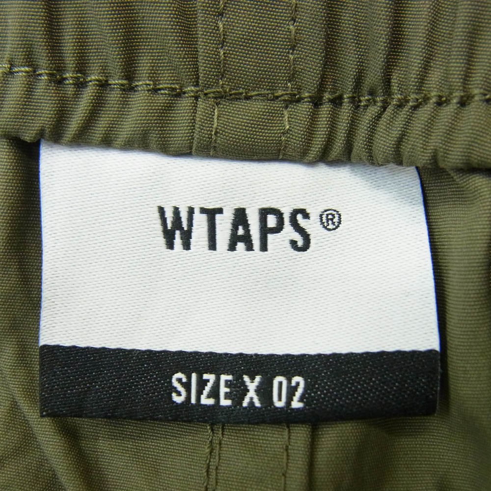 WTAPS ダブルタップス 22SS 221BRDT-PTM07 TRACKS SHORTS NYLON TUSSAH トラック ショーツ ナイロン タッサー ショート パンツ OLIVE DRAB 2【美品】【中古】