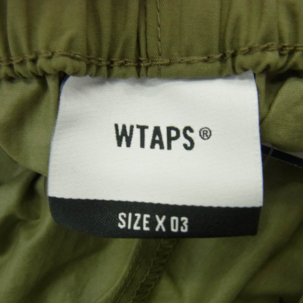 WTAPS ダブルタップス 24SS 241CWDT-PTM08 NYLON TUSSAH PERTEX SIGN SHORTS ショーツ ナイロン タッサー パーテックス ショート ハーフ パンツ OLIVE DRAB 3【新古品】【未使用】【中古】