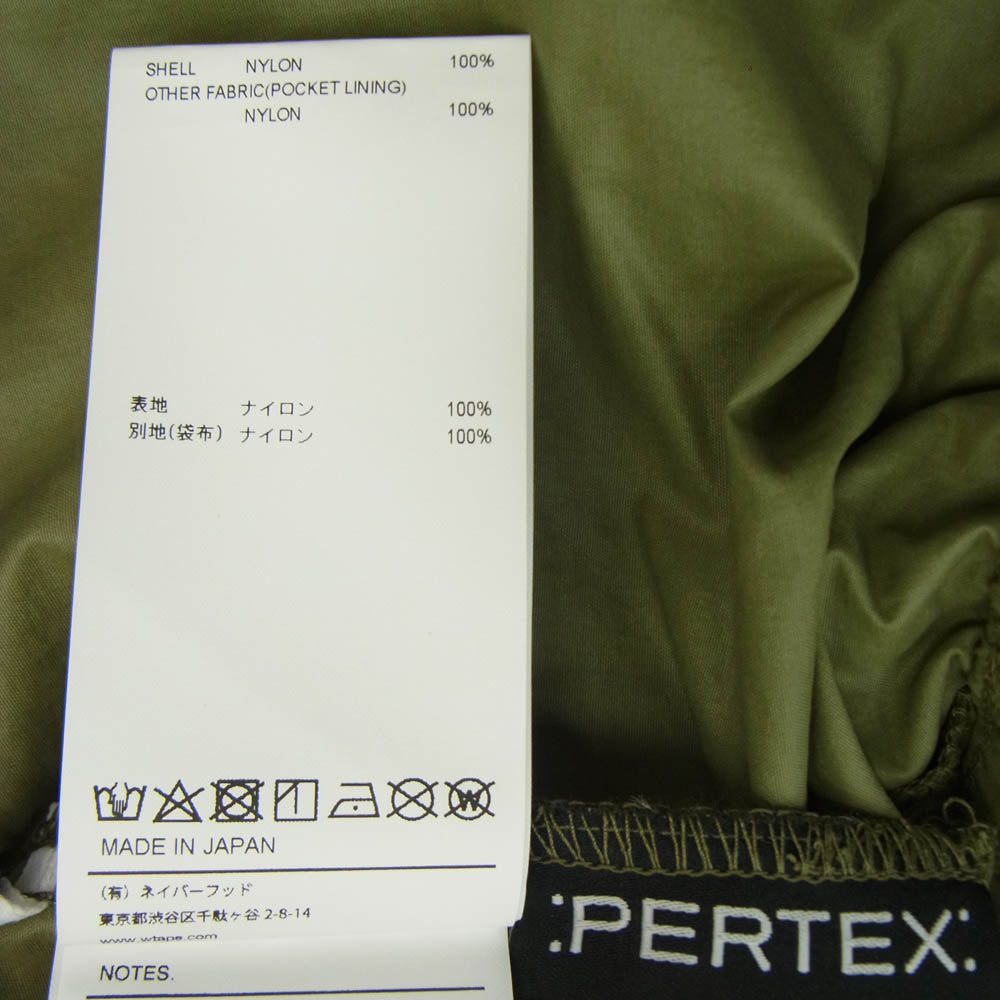 WTAPS ダブルタップス 24SS 241CWDT-PTM08 NYLON TUSSAH PERTEX SIGN SHORTS ショーツ ナイロン タッサー パーテックス ショート ハーフ パンツ OLIVE DRAB 3【新古品】【未使用】【中古】