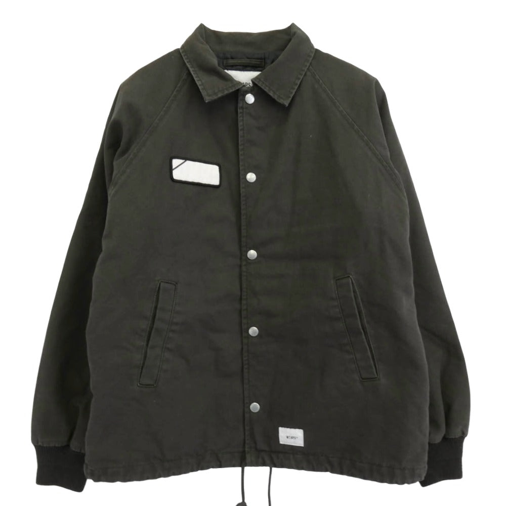 WTAPS ダブルタップス 18AW 182BRDT-JKM03 A-GENTS JACKET キルティングライナー付 キャンバス コーチ ジャケット カーキ系 X02【中古】
