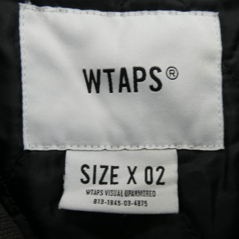 WTAPS ダブルタップス 18AW 182BRDT-JKM03 A-GENTS JACKET キルティングライナー付 キャンバス コーチ ジャケット カーキ系 X02【中古】
