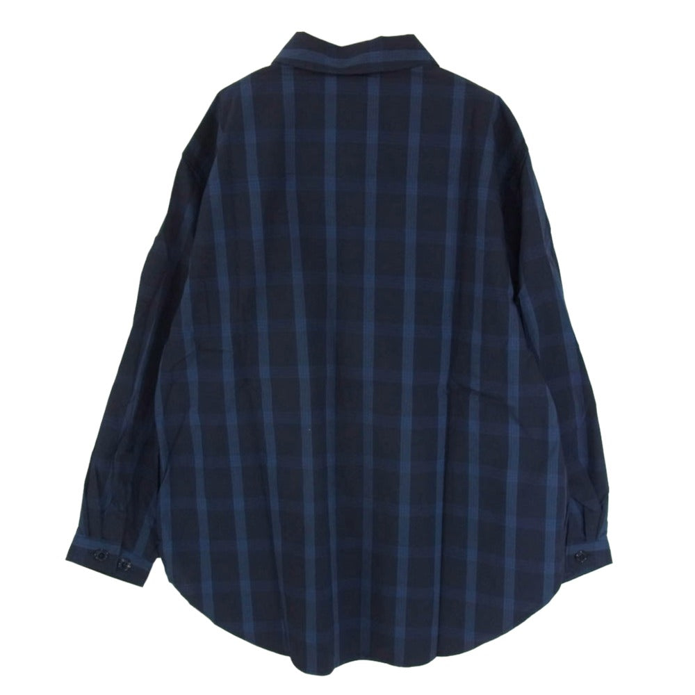 WTAPS ダブルタップス 21SS 211GWDT-SHM01 WCPO LS. RIPSTOP. COOL. MAX リップストップ クールマックス 長袖 チェック シャツ ブルー系 1【極上美品】【中古】