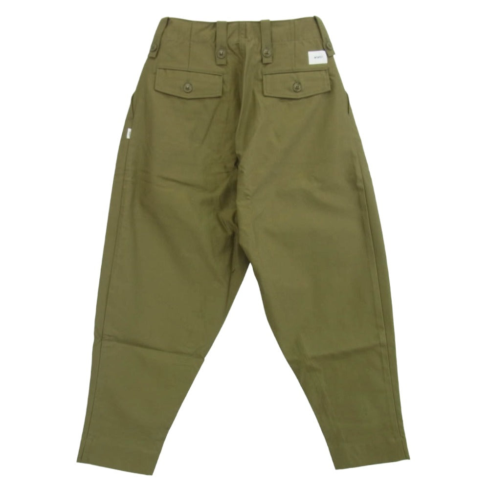 WTAPS ダブルタップス 20AW 202WVDT-PTM05 WELDER TROUSERS COTTON SATIN ウェルダー トラウザー コットン サテン パンツ OLIVE DRAB S【美品】【中古】