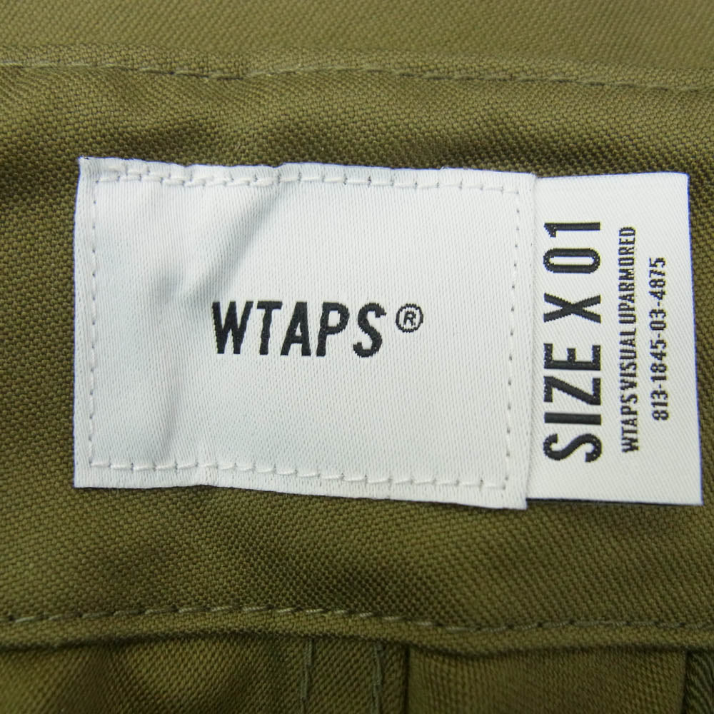 WTAPS ダブルタップス 20AW 202WVDT-PTM05 WELDER TROUSERS COTTON SATIN ウェルダー トラウザー コットン サテン パンツ OLIVE DRAB S【美品】【中古】