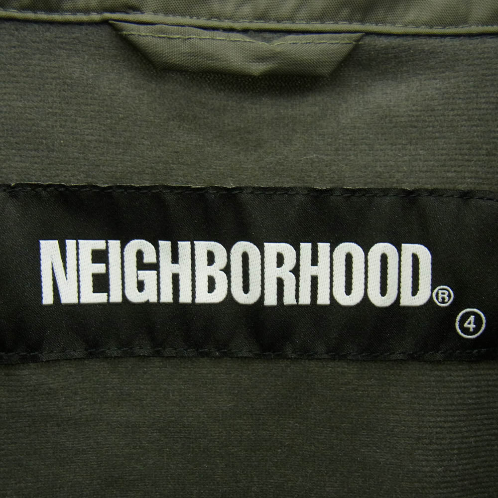 NEIGHBORHOOD ネイバーフッド 202TSN-JKM01 BROOKS N-JKT ロゴ刺繍 コーチ ジャケット ナイロン ジャケット カーキ系 L【中古】