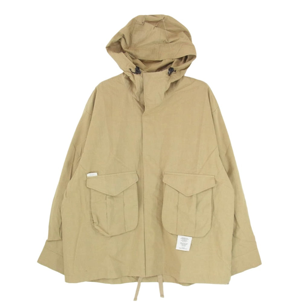 WTAPS ダブルタップス 21AW 212GWDT-SHM02 LS / NYCO RIPSTOP リップストップ ミリタリー ブルゾン ジャケット ベージュ系 M【美品】【中古】