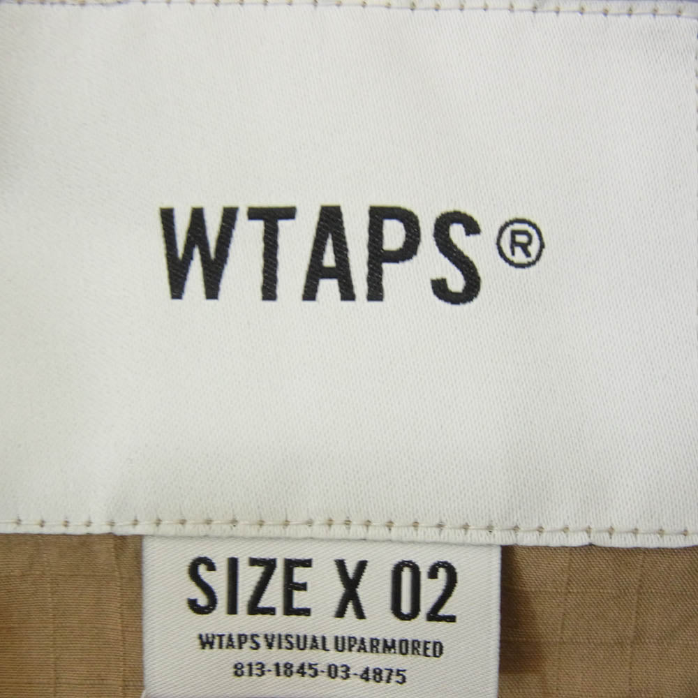 WTAPS ダブルタップス 21AW 212GWDT-SHM02 LS / NYCO RIPSTOP リップストップ ミリタリー ブルゾン ジャケット ベージュ系 M【美品】【中古】
