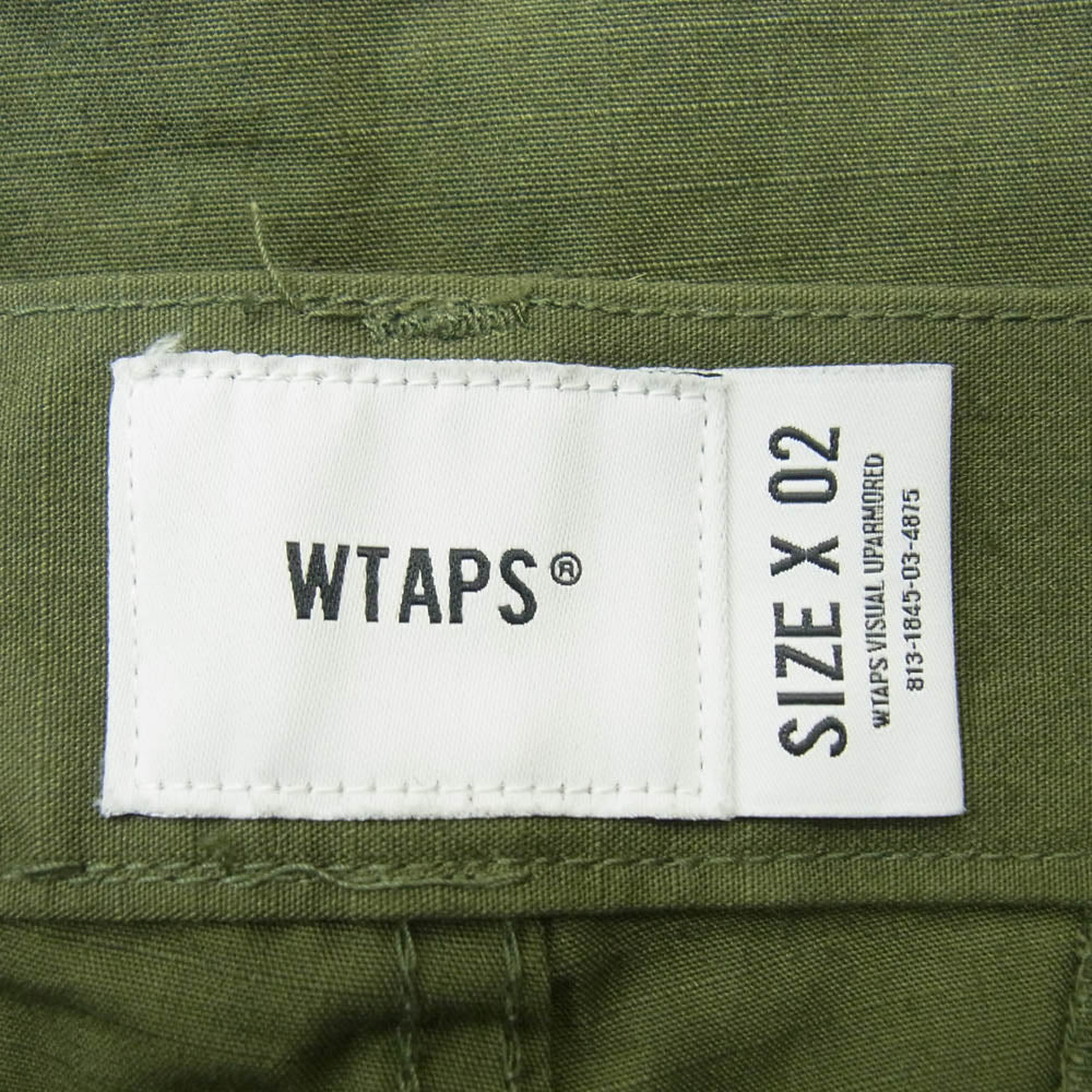 WTAPS ダブルタップス 22AW 222WVDT-PTM07 UNGLE STOCK TROUSERS NYCO. RIPSTOP トラウザー カーゴ パンツ カーキ系 2【美品】【中古】