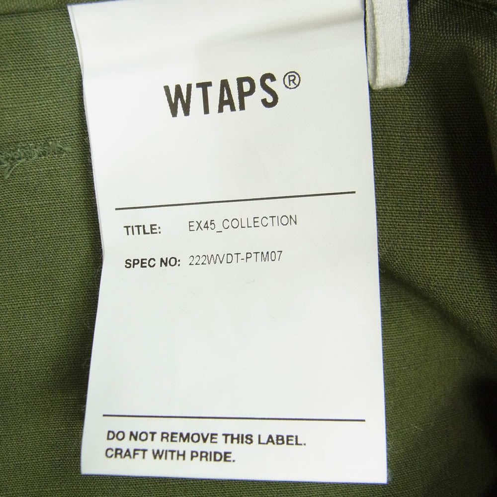 WTAPS ダブルタップス 22AW 222WVDT-PTM07 UNGLE STOCK TROUSERS NYCO. RIPSTOP トラウザー カーゴ パンツ カーキ系 2【美品】【中古】