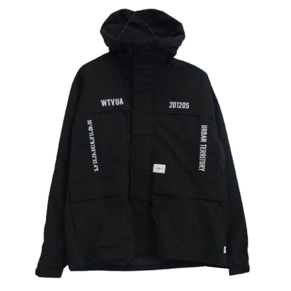 WTAPS ダブルタップス 21SS 211BRDT-JKM02 SHERPA JACKET NYLON. TAFFETA シェルパ ジャケット マウンテン ジャケット ロゴハンガー付 ブラック系 x02【極上美品】【中古】