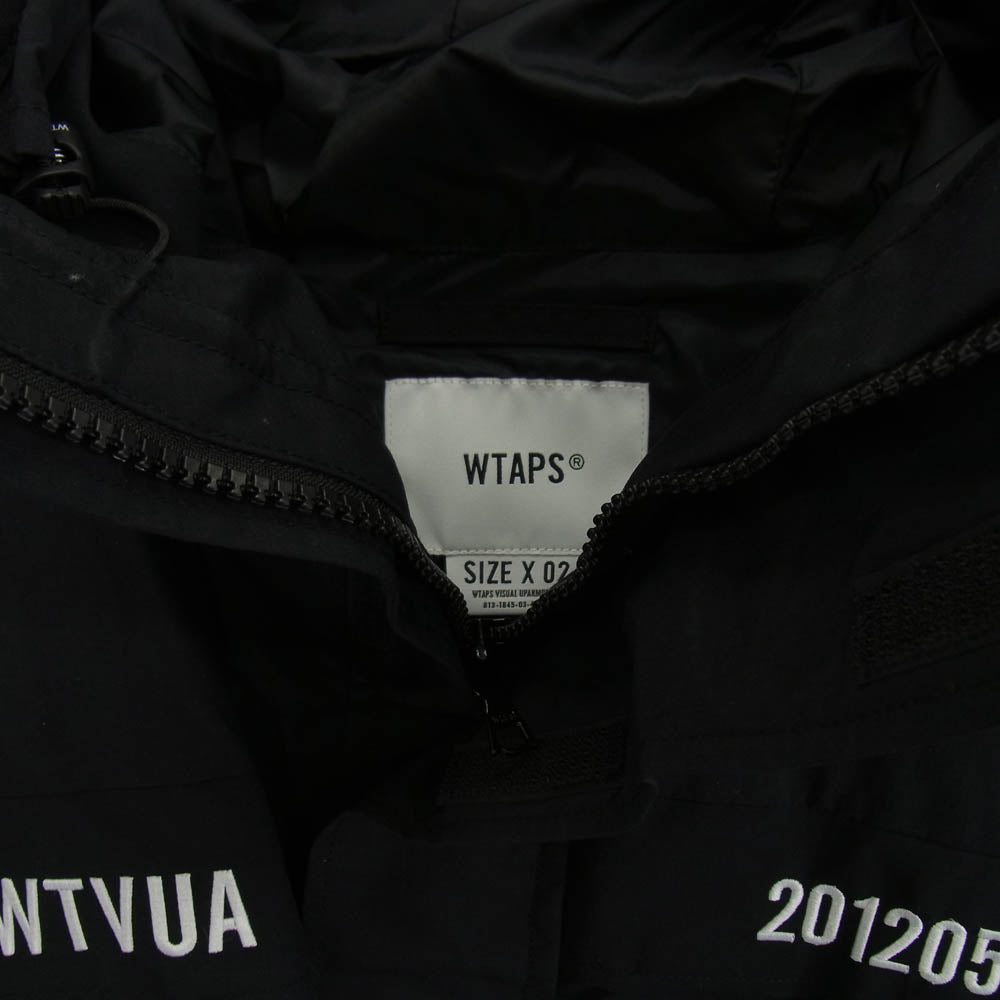WTAPS ダブルタップス 21SS 211BRDT-JKM02 SHERPA JACKET NYLON. TAFFETA シェルパ ジャケット マウンテン ジャケット ロゴハンガー付 ブラック系 x02【極上美品】【中古】