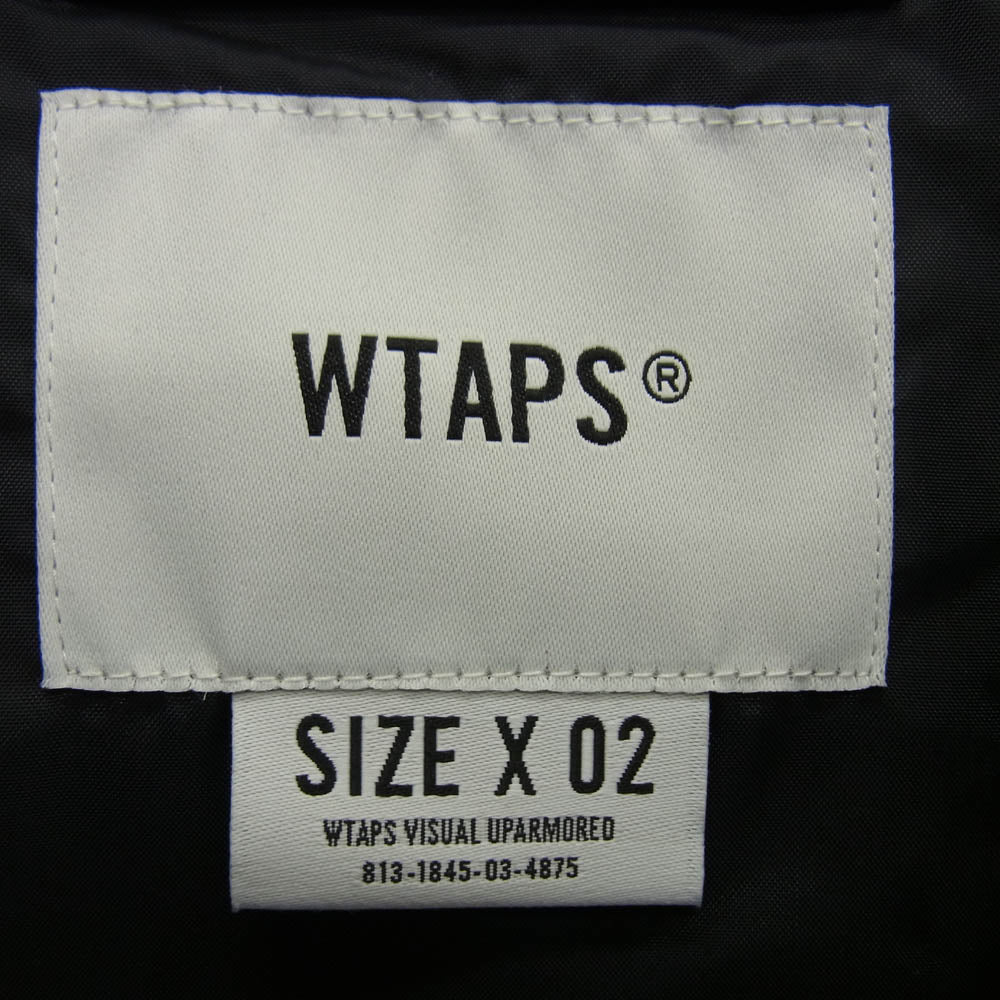 WTAPS ダブルタップス 21SS 211BRDT-JKM02 SHERPA JACKET NYLON. TAFFETA シェルパ ジャケット マウンテン ジャケット ロゴハンガー付 ブラック系 x02【極上美品】【中古】