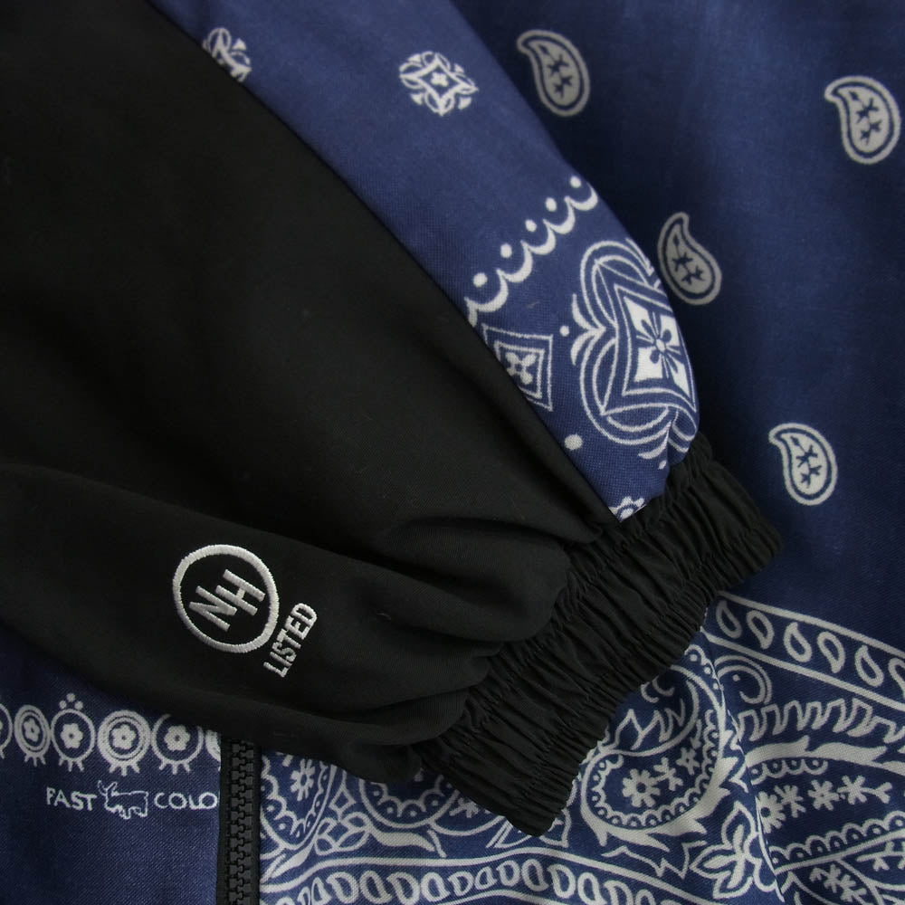 NEIGHBORHOOD ネイバーフッド 21AW 212AQNH-JKM03 BANDANA CHOPPED TRACK JACKET バンダナ トラック ジャケット ロゴ入り木製ハンガー付 ブラック系 M【極上美品】【中古】