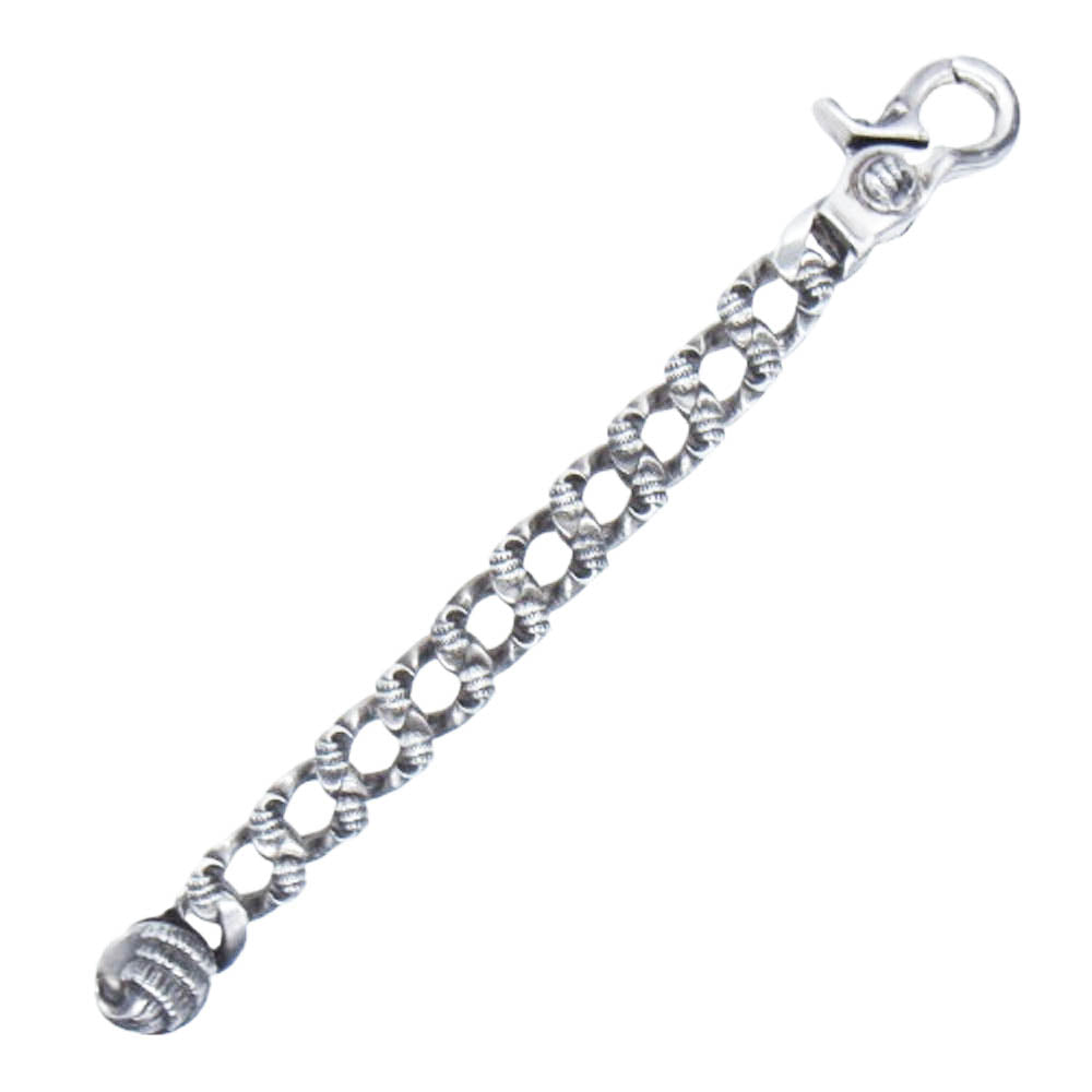 CHROME HEARTS クロムハーツ（原本無） 10LINK CROW CHN LNK クロウ ファンシー リンク クリップ ブレスレット シルバー系【中古】