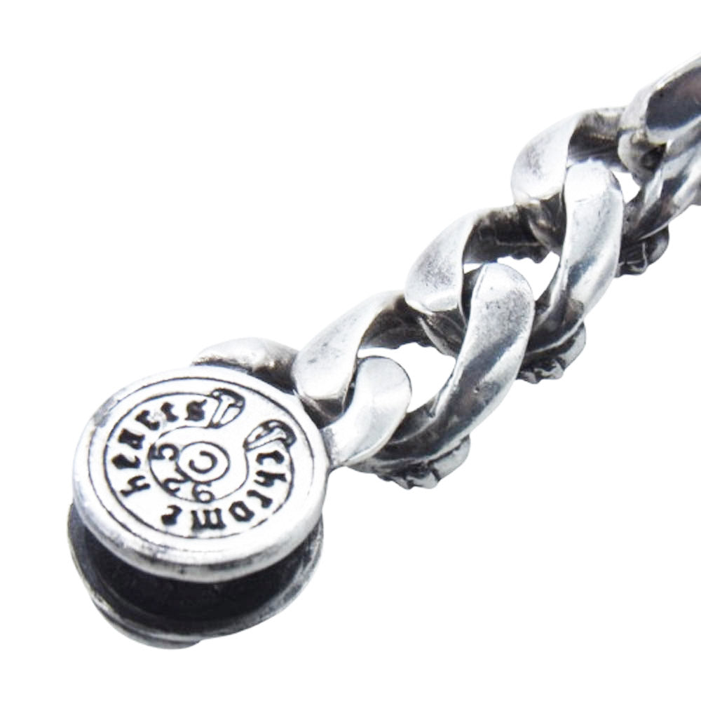 CHROME HEARTS クロムハーツ（原本無） 10LINK CROW CHN LNK クロウ ファンシー リンク クリップ ブレスレット シルバー系【中古】