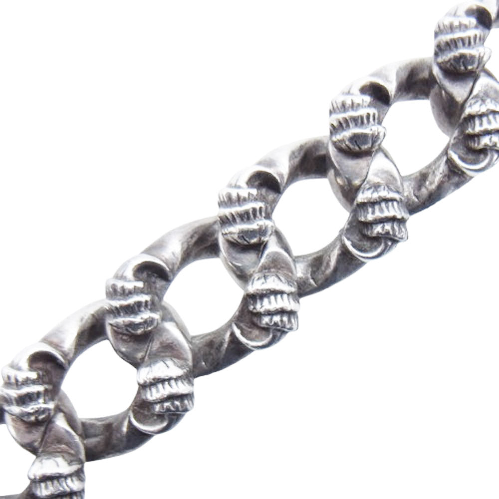 CHROME HEARTS クロムハーツ（原本無） 10LINK CROW CHN LNK クロウ ファンシー リンク クリップ ブレスレット シルバー系【中古】