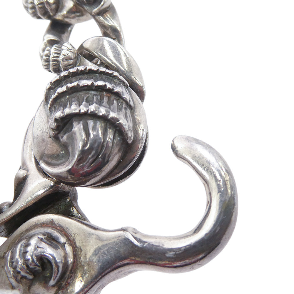 CHROME HEARTS クロムハーツ（原本無） 10LINK CROW CHN LNK クロウ ファンシー リンク クリップ ブレスレット シルバー系【中古】