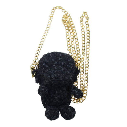 A BATHING APE アベイシングエイプ BABY MILO SHOULDER BAG ベビーマイロ ミニ チェーン ショルダー バッグ ブラック系 ゴールド系【新古品】【未使用】【中古】