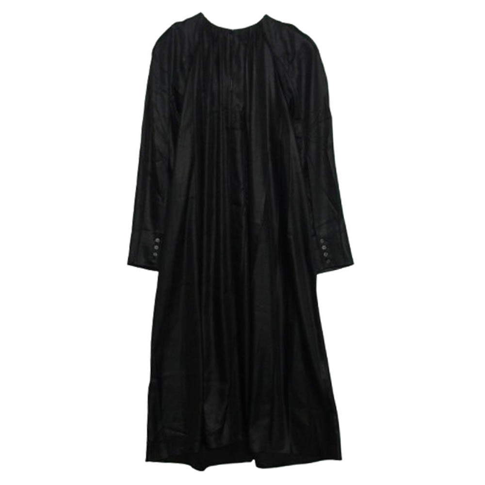 ACNE STUDIOS アクネストゥディオズ FN-WN-DRES000398 アセテート マキシ ロング ワンピース ブラック系 36【新古品】【未使用】【中古】