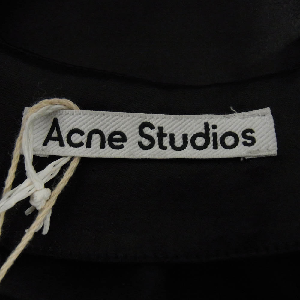 ACNE STUDIOS アクネストゥディオズ FN-WN-DRES000398 アセテート マキシ ロング ワンピース ブラック系 36【新古品】【未使用】【中古】
