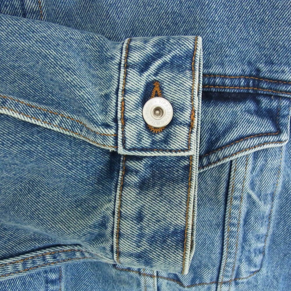 ワイプロジェクト 23AW JACK76-S25 ワイヤー 変形 デニム ジャケット インディゴブルー系 L【極上美品】【中古】