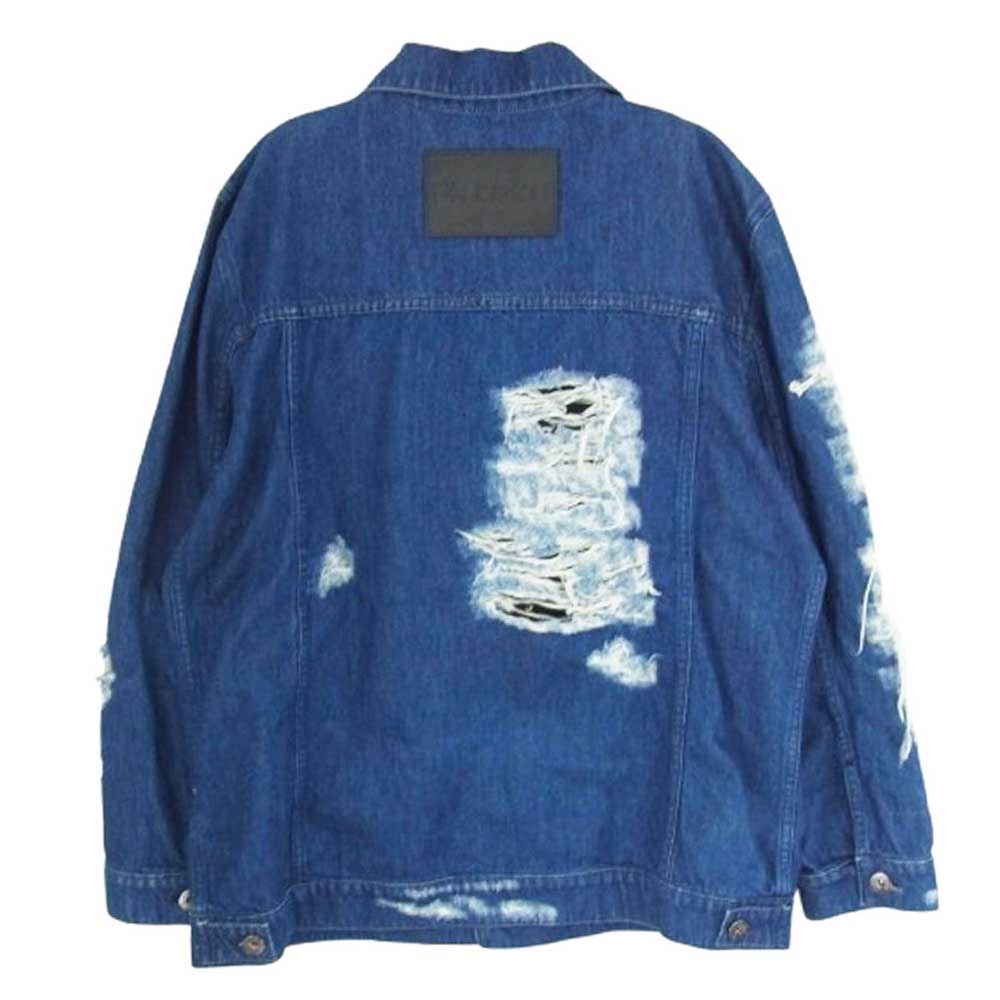 J.W.Anderson. ジェイダブリューアンダーソン 23SS DJ0015PG1164738 Distressed effect denim jacket ダメージ デニム ジャケット インディゴブルー系 F【中古】