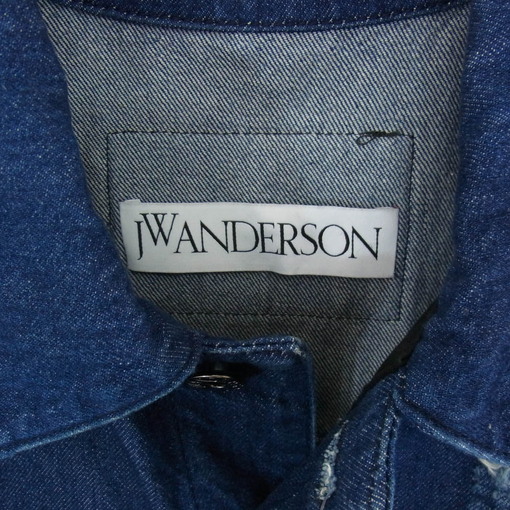 J.W.Anderson. ジェイダブリューアンダーソン 23SS DJ0015PG1164738 Distressed effect denim jacket ダメージ デニム ジャケット インディゴブルー系 F【中古】