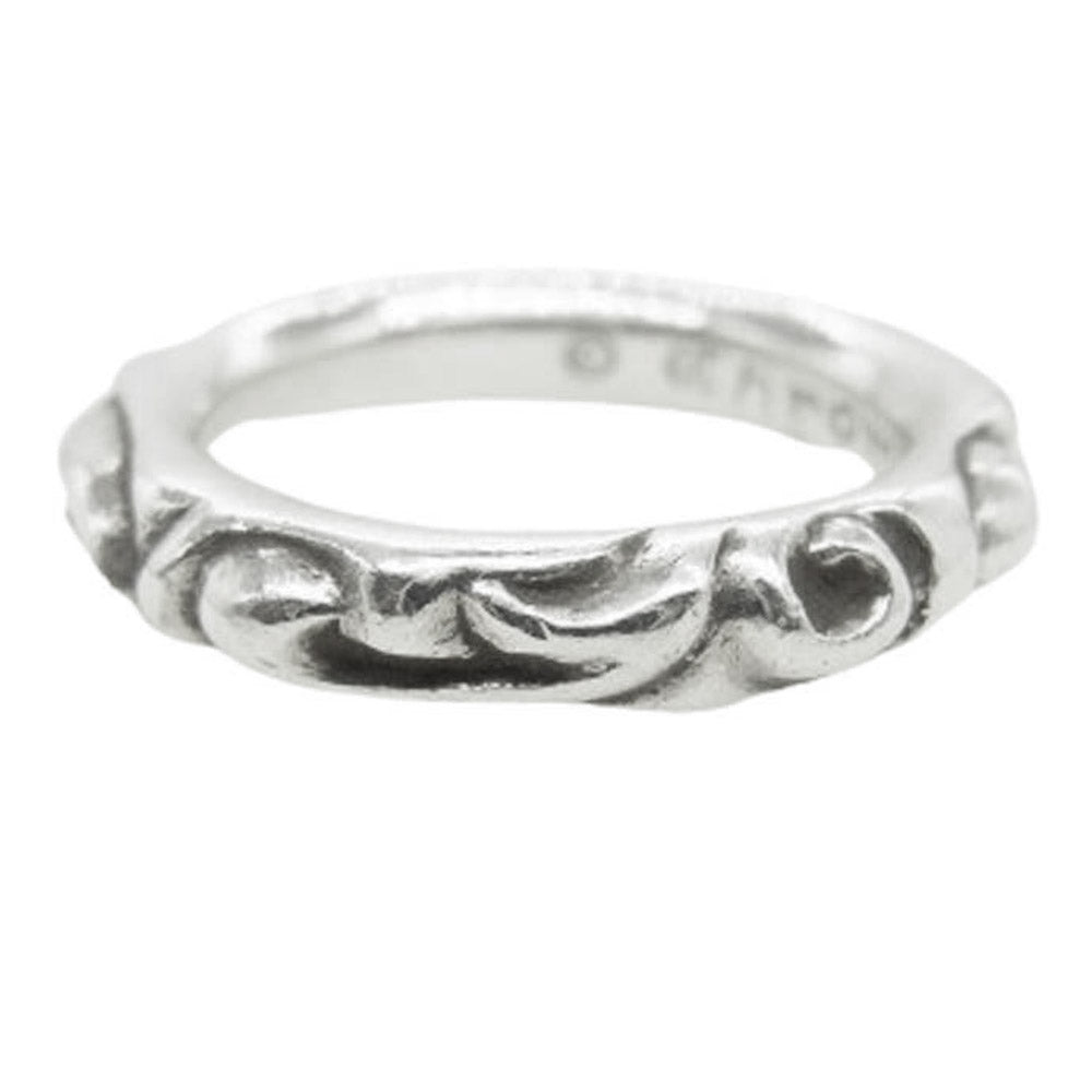 CHROME HEARTS クロムハーツ（原本無） SCRL BAND スクロール バンド リング シルバー系 16.5号【中古】