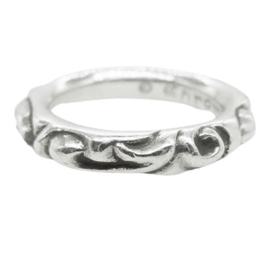 CHROME HEARTS クロムハーツ（原本無） SCRL BAND スクロール バンド リング シルバー系 16.5号【中古】