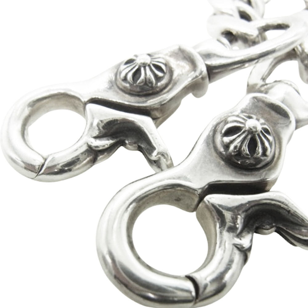 CHROME HEARTS クロムハーツ（原本有） CLASSIC SHORT-T 2クリップ ショート クラシック ウォレットチェーン シルバー系【中古】