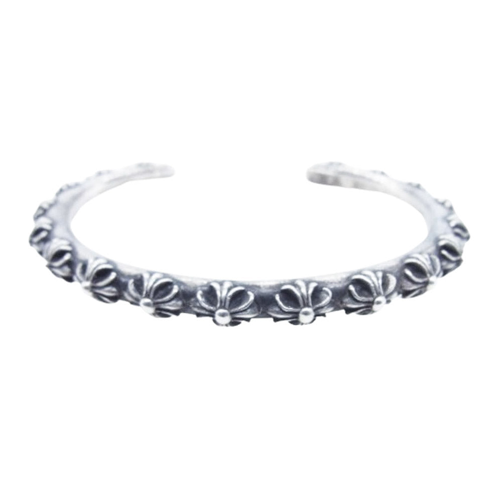 CHROME HEARTS クロムハーツ（原本無） BANGLE CROSS クロス バンド バングル ブレスレット シルバー系【中古】