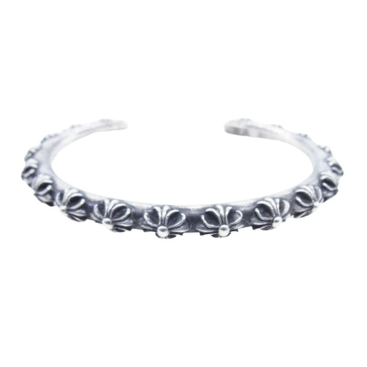 CHROME HEARTS クロムハーツ（原本無） BANGLE CROSS クロス バンド バングル ブレスレット シルバー系【中古】